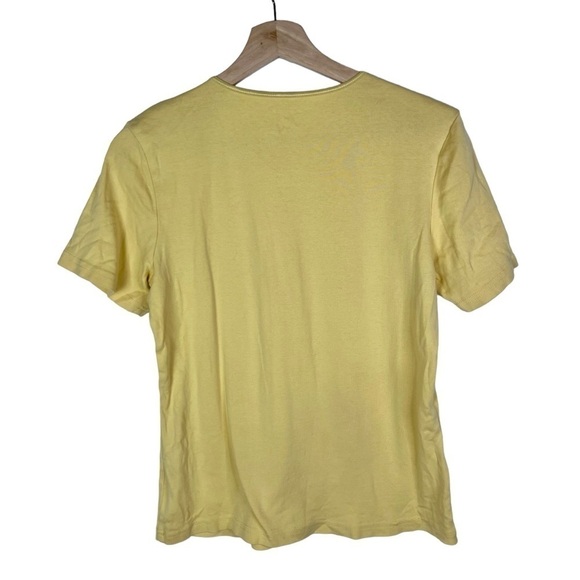 Christopher & Banks Yellow Y2K Crewneck Short Sleeve T-Shirt M - Picture 2 of 4